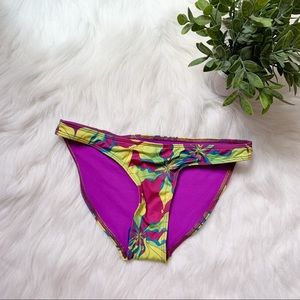 NWOT Koral Swimwear Yellow /Purple Bikini Bottom S